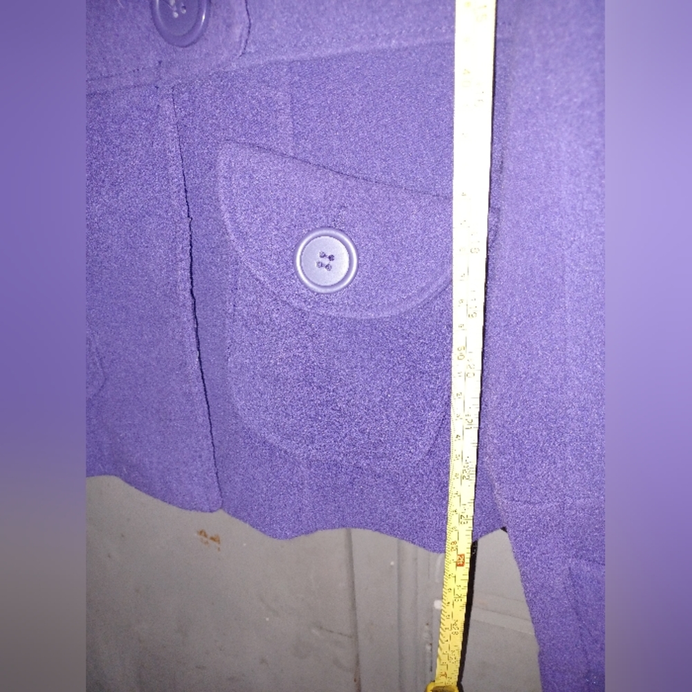 Purple button coat - Picture 7 of 7